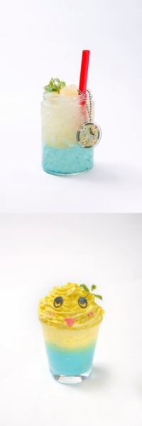 上/梨汁ブシャーソーダ　下/アイスラテ